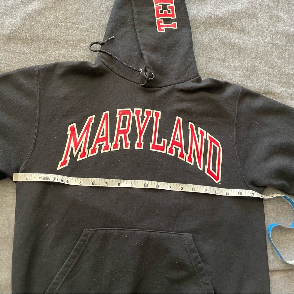 Vintage University Of Maryland Champion Reverse Weave Hoodie Sweatshirt Small - Picture 5 of 6